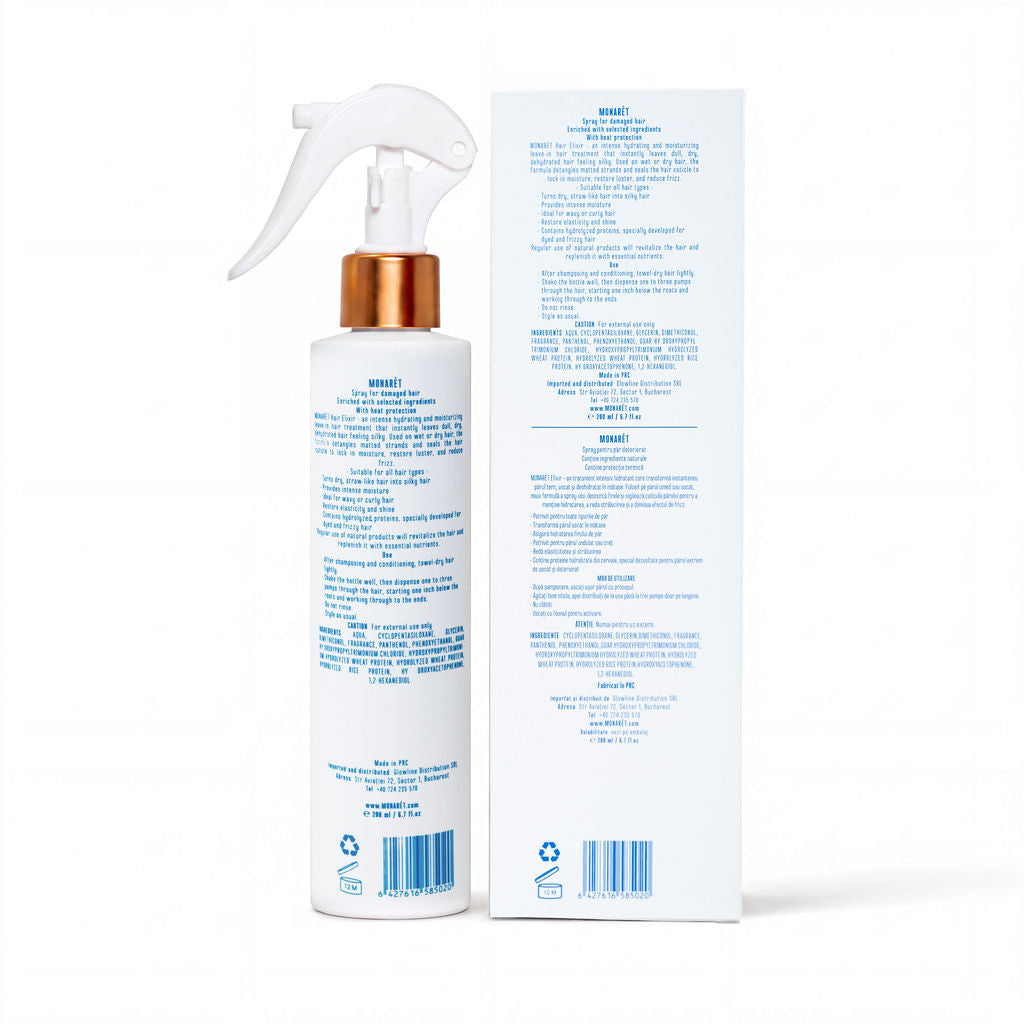 MONARÉT Leave-In Conditioner – Hidratare, Netezire și Descurcare Instantă 200ml